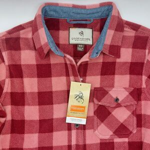 Legendary Whitetails Trail Guide Fleece Shirt Women's Med. Elderberry Plaid NEW!